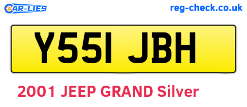 Y551JBH are the vehicle registration plates.