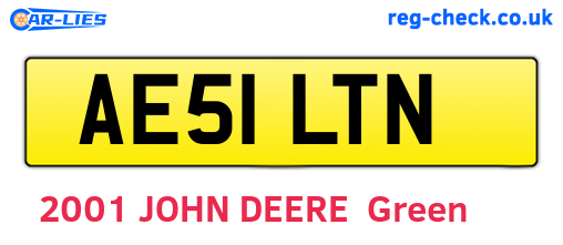 AE51LTN are the vehicle registration plates.