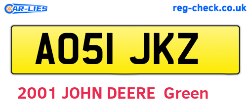 AO51JKZ are the vehicle registration plates.