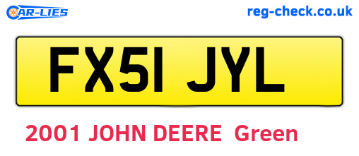 FX51JYL are the vehicle registration plates.