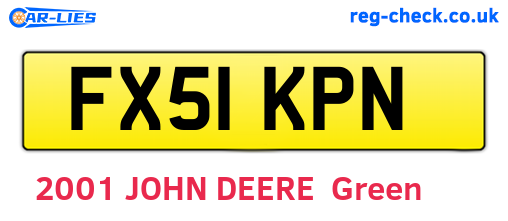 FX51KPN are the vehicle registration plates.