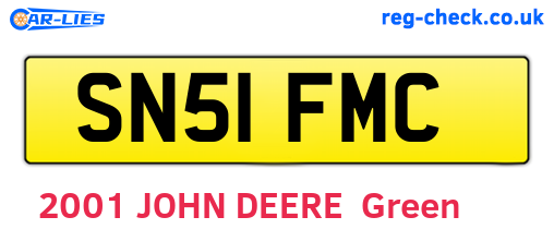 SN51FMC are the vehicle registration plates.