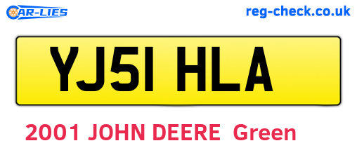 YJ51HLA are the vehicle registration plates.