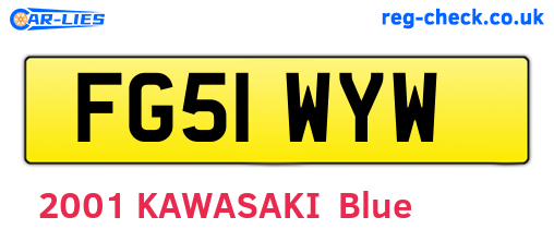 FG51WYW are the vehicle registration plates.
