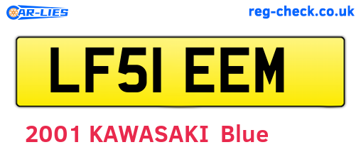 LF51EEM are the vehicle registration plates.