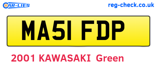 MA51FDP are the vehicle registration plates.