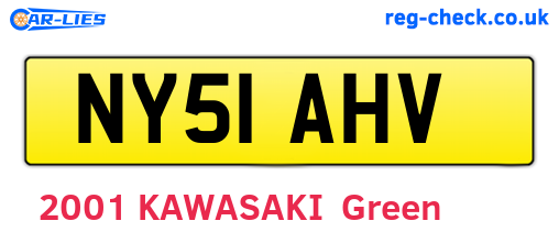 NY51AHV are the vehicle registration plates.