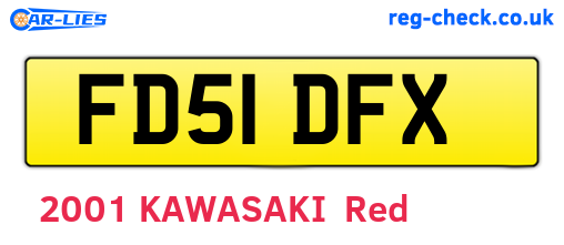 FD51DFX are the vehicle registration plates.
