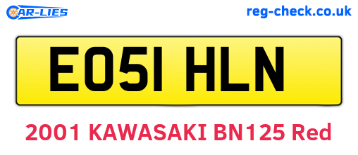 EO51HLN are the vehicle registration plates.