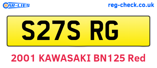 S27SRG are the vehicle registration plates.