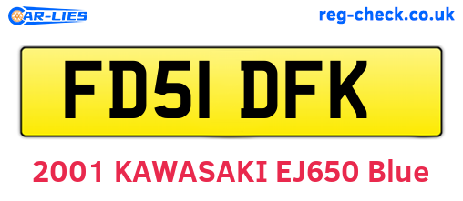 FD51DFK are the vehicle registration plates.