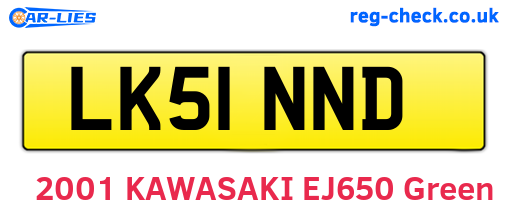 LK51NND are the vehicle registration plates.
