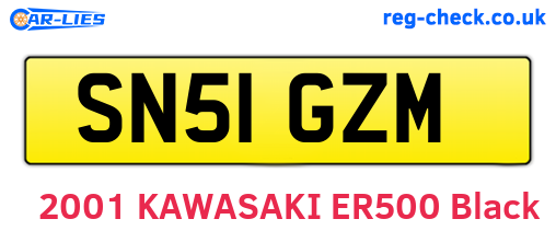 SN51GZM are the vehicle registration plates.