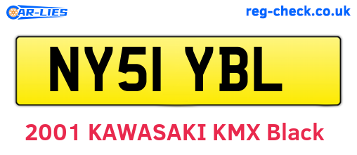 NY51YBL are the vehicle registration plates.