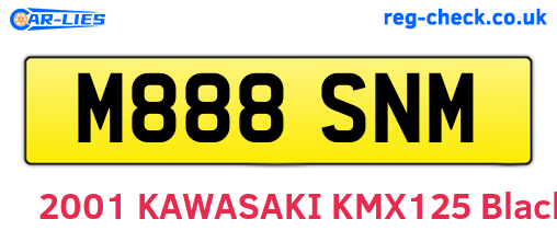 M888SNM are the vehicle registration plates.