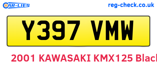 Y397VMW are the vehicle registration plates.