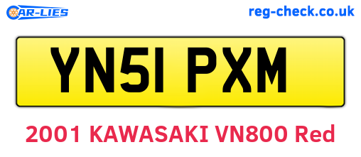 YN51PXM are the vehicle registration plates.