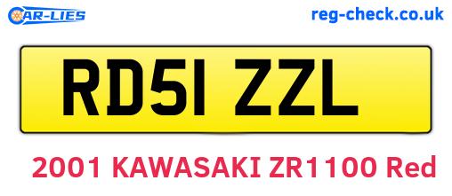 RD51ZZL are the vehicle registration plates.
