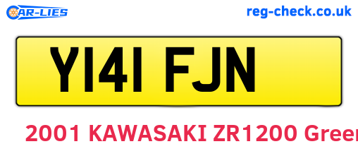 Y141FJN are the vehicle registration plates.