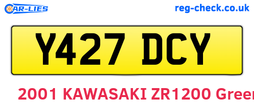 Y427DCY are the vehicle registration plates.