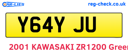 Y64YJU are the vehicle registration plates.