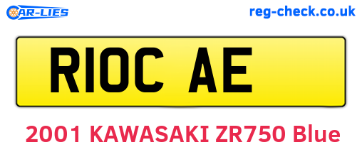 R10CAE are the vehicle registration plates.