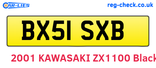 BX51SXB are the vehicle registration plates.