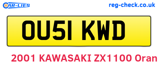 OU51KWD are the vehicle registration plates.