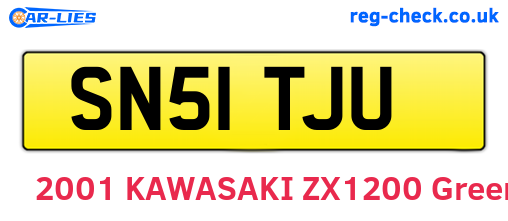 SN51TJU are the vehicle registration plates.