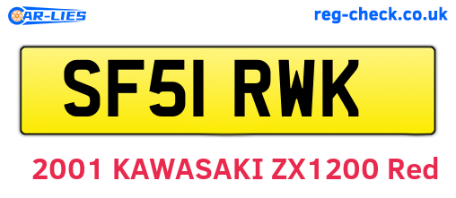SF51RWK are the vehicle registration plates.