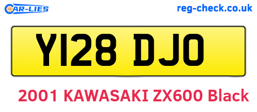 Y128DJO are the vehicle registration plates.