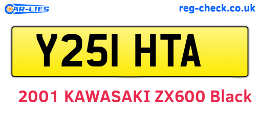 Y251HTA are the vehicle registration plates.