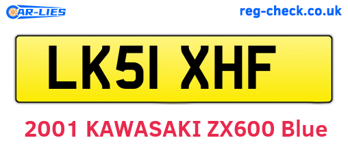 LK51XHF are the vehicle registration plates.