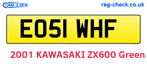 EO51WHF are the vehicle registration plates.