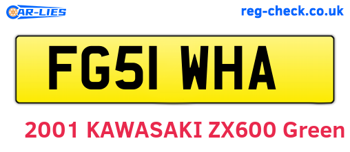 FG51WHA are the vehicle registration plates.