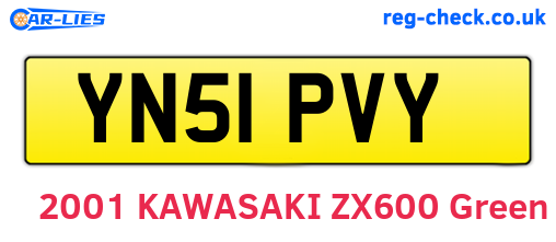YN51PVY are the vehicle registration plates.