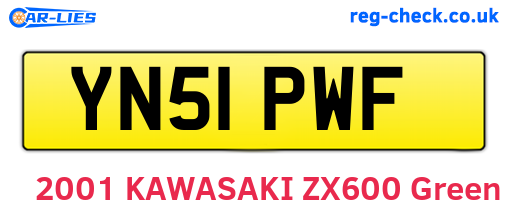 YN51PWF are the vehicle registration plates.