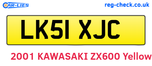 LK51XJC are the vehicle registration plates.