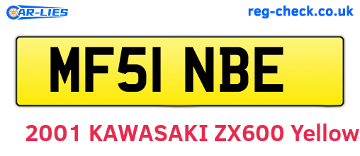 MF51NBE are the vehicle registration plates.