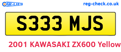 S333MJS are the vehicle registration plates.