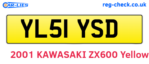 YL51YSD are the vehicle registration plates.
