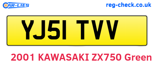 YJ51TVV are the vehicle registration plates.