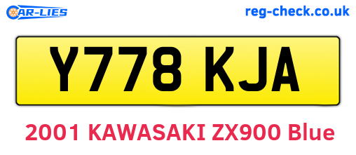 Y778KJA are the vehicle registration plates.