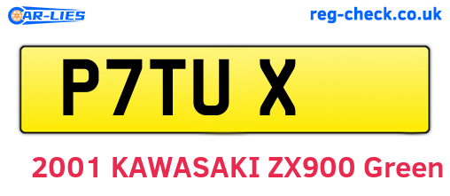 P7TUX are the vehicle registration plates.