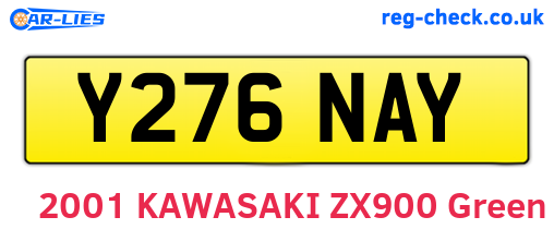 Y276NAY are the vehicle registration plates.