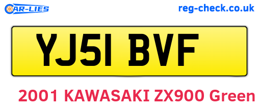YJ51BVF are the vehicle registration plates.