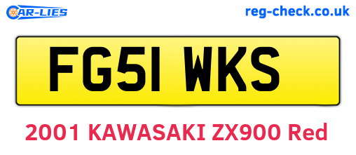 FG51WKS are the vehicle registration plates.