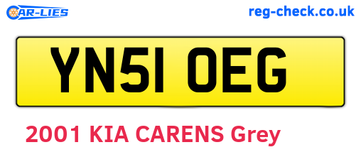 YN51OEG are the vehicle registration plates.