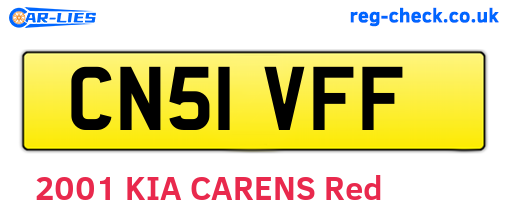 CN51VFF are the vehicle registration plates.