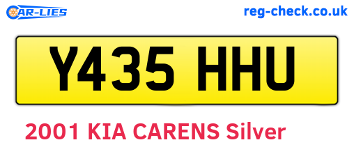 Y435HHU are the vehicle registration plates.